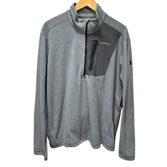 Eddie Bauer FIRST ASCENT Mens XL Performance Micro Fleece 1/2 Zip Hiking - Picture 2 of 8